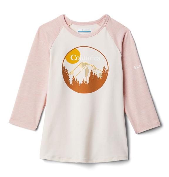 Columbia Outdoor Elements Shirts Girls White Pink USA (US311675)